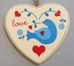 Wooden Heart Deco - Bird With Love