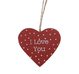 Wooden Heart Plaque - I Love You